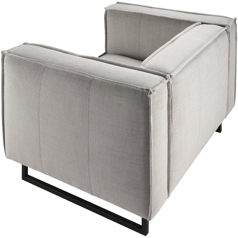 Aynsleigh Modern Accent Chair, White Genuine Leather