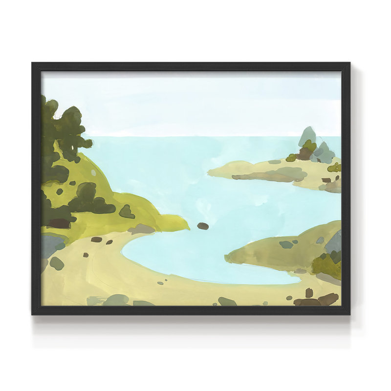 Coastal Inlet IV - Reproduction encadrée - Restickable, H 16 po x l 20 po, Noir