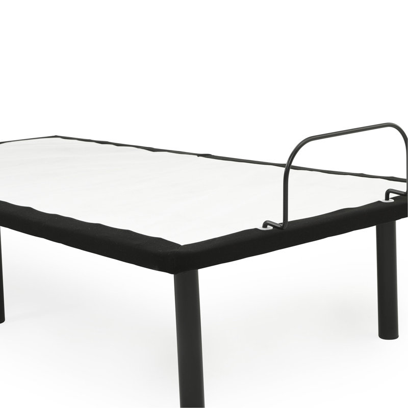 Queen Adjustable Bed Base With Head-up Design - Metal, Grey, Wired Remote For Optimal Settings Adjustment, Joint Feature Grey Metal Build Enhanced Comfort And Health