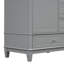 Meuble-lavabo 30 po avec lavabo, une porte avec tablette et trois tiroirs, porte à fermeture douce, gris
