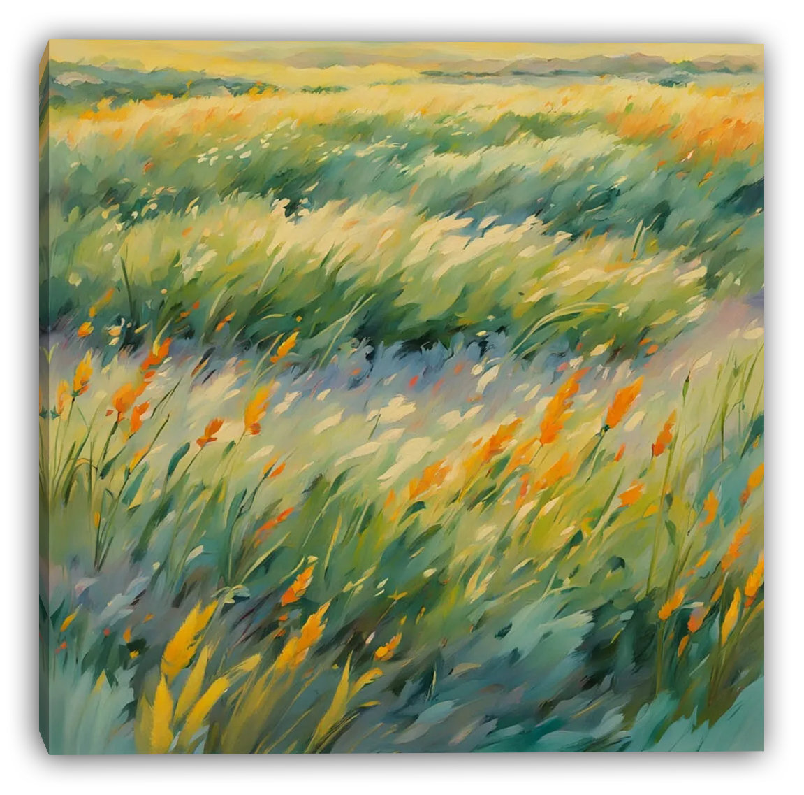 Union Rustic Wind in the Meadow Wrapped Canvas Wall Art | Wayfair