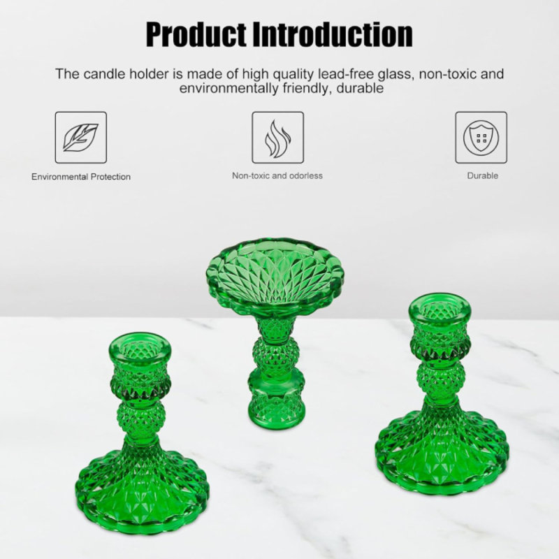Bougeoirs en verre pour tables basses