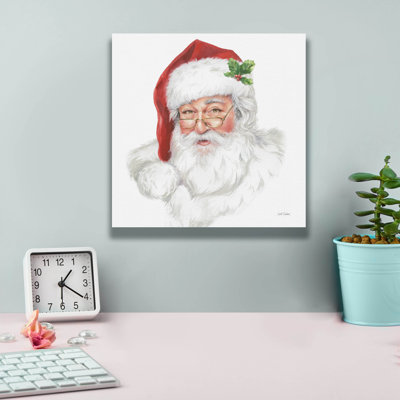«Jolly Santa» par Leslie Trimbach, art mural sur toile