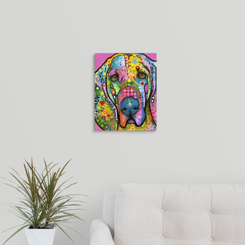 « bloodhound », impression, Toile, H 48 po x l 38 po x P 1,5 po