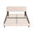 King Size Upholstered Platform Bed With LED Light Strips,Beige
