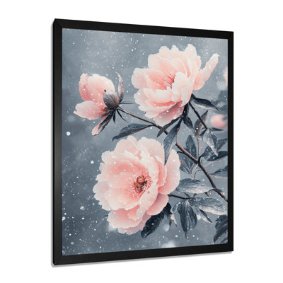 Peonies In The Winter Wind II - Floral Wall Decor