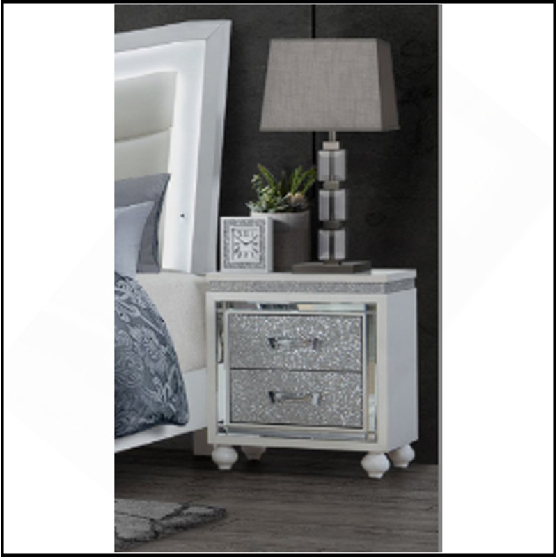 Table de chevet blanche