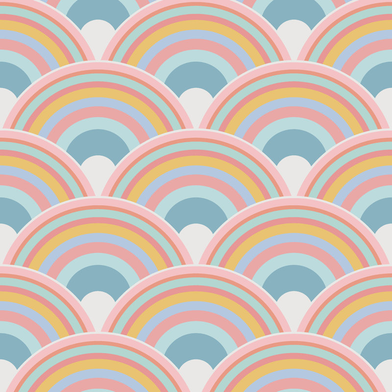 Geometric Wallpaper Double Roll, Sky