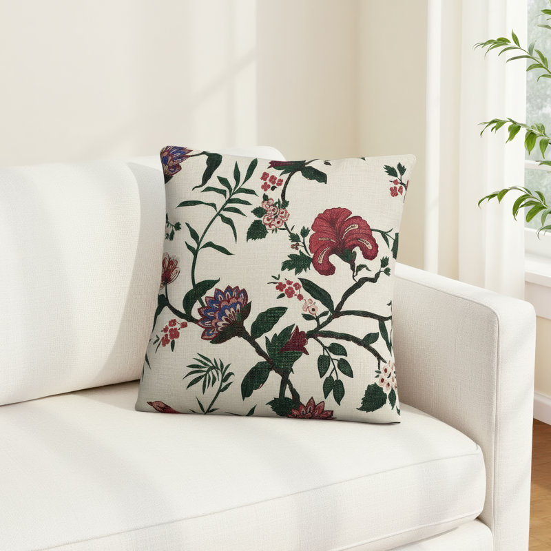Radford Cotton Floral Throw Pillow