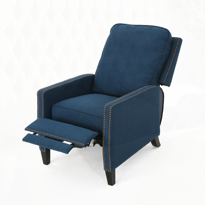 27.5" Wide Manual Standard Recliner, Navy Blue