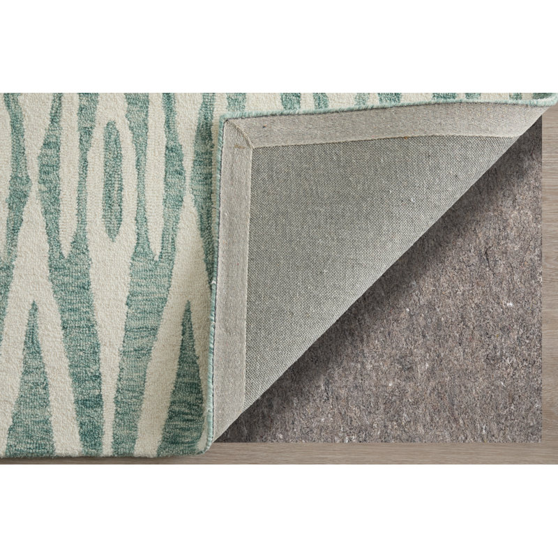 Wallace Modern Chevron Blue Area Rug, Rectangle 8' x 10'