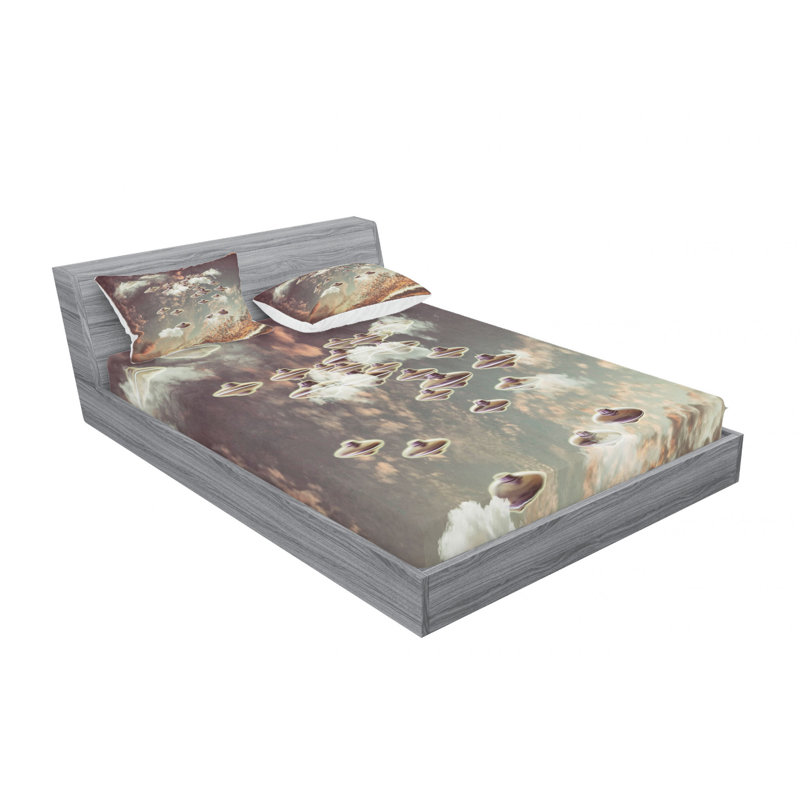 Microfiber Sheet Set, Queen Sheet Set with Fitted Sheet