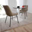 3-piece Modern Bistro Dining Set – Round Marble-look Pedestal Table With 2 Upholstered Chairs