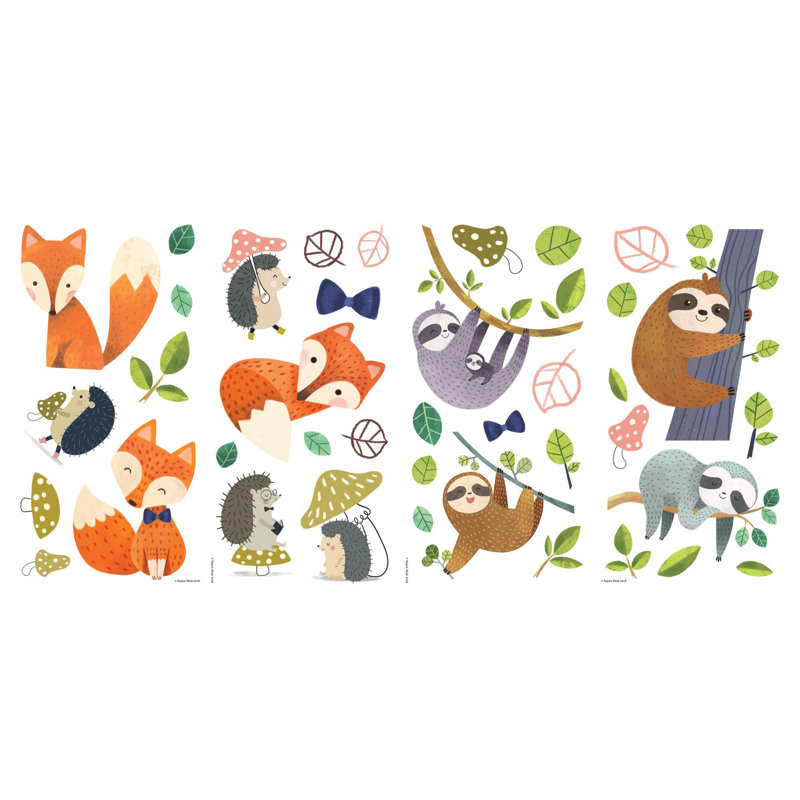 Bordure de papier peint L 9,8 pi x l 6,9 po Forest Friends