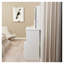 Petite coiffeuse 29,2 po avec miroir coulissant et tabouret rembourré, coiffeuse compacte blanche avec tiroir de gauche et rangement multicouche pour les petits espaces-2003682757