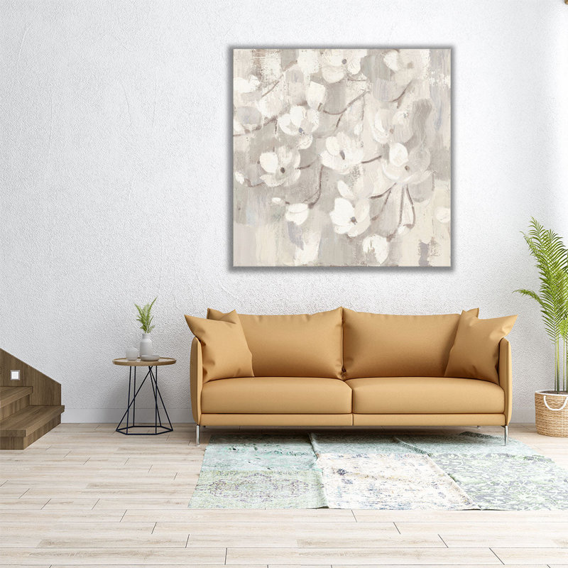 «Magnolias in Spring I», reproduction d'art sur toile, H 12 po x l 12 po