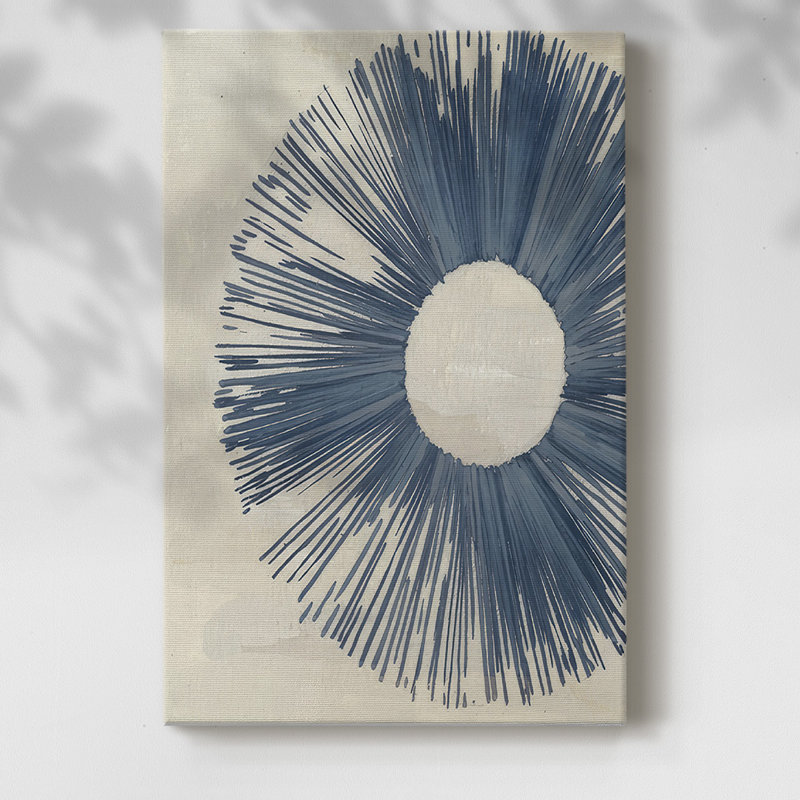 «Blue Burst I» sur toile, H 12 po x l 8 po