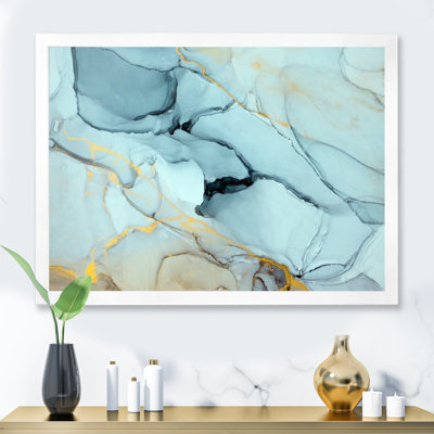 «Golden Turquoise», art mural sur toile Glam