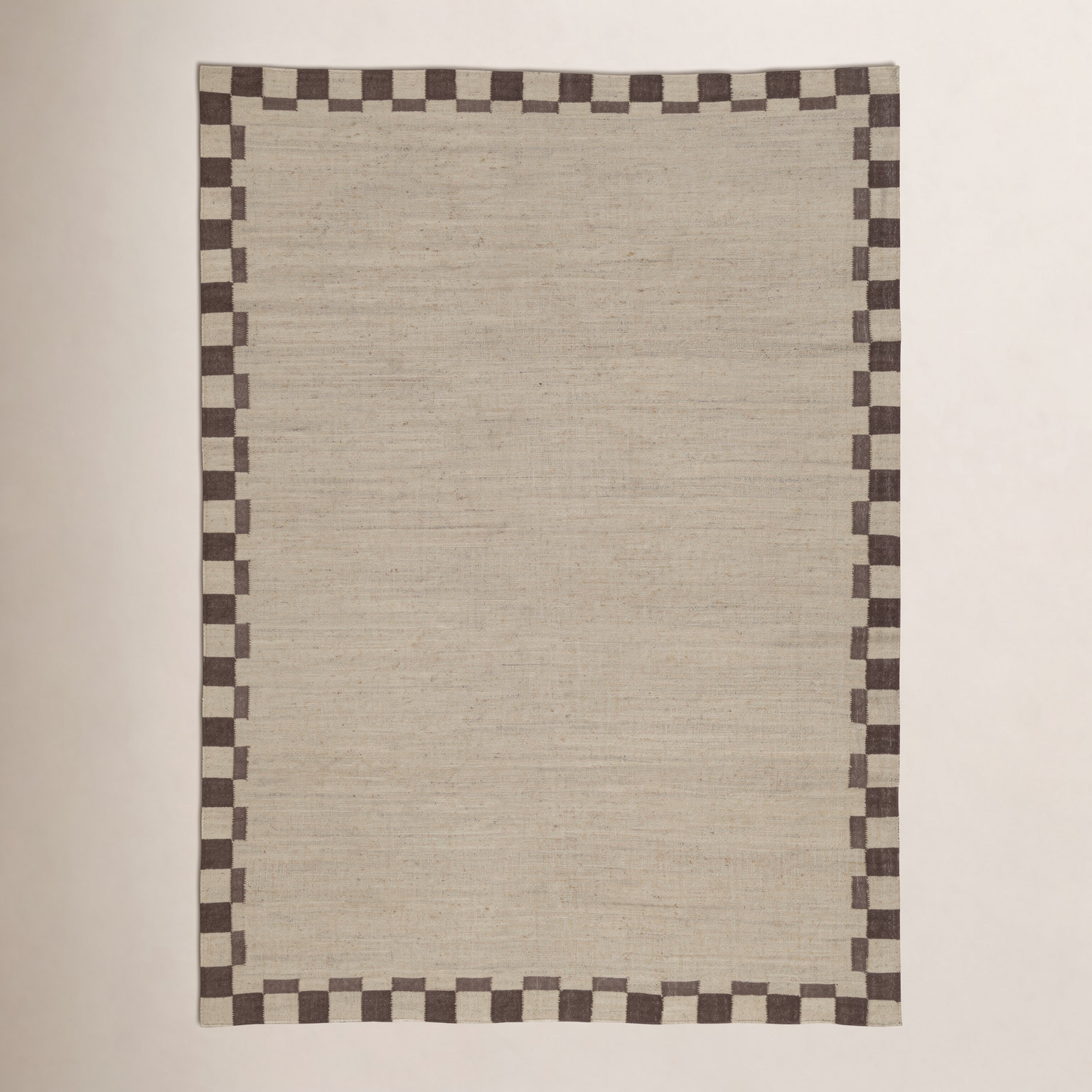 Heidi Checkered Flatweave Jute Rug, 3'x5', Brown