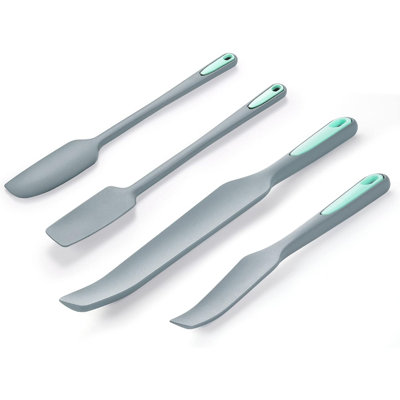 Silicone Spatula Set, Rubber Blender Spatula, Jar Spatula For Baking Mixing And Stirring, Nonstick, Heat Resistant And Dishwasher Safe, Set Of 4