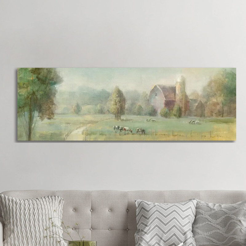 Tranquil Farm by Danhui Nai - Panoramic Print on Canvas, 30.48 cm H x 91.44 cm W x 1.91 cm D, Wrapped Canvas