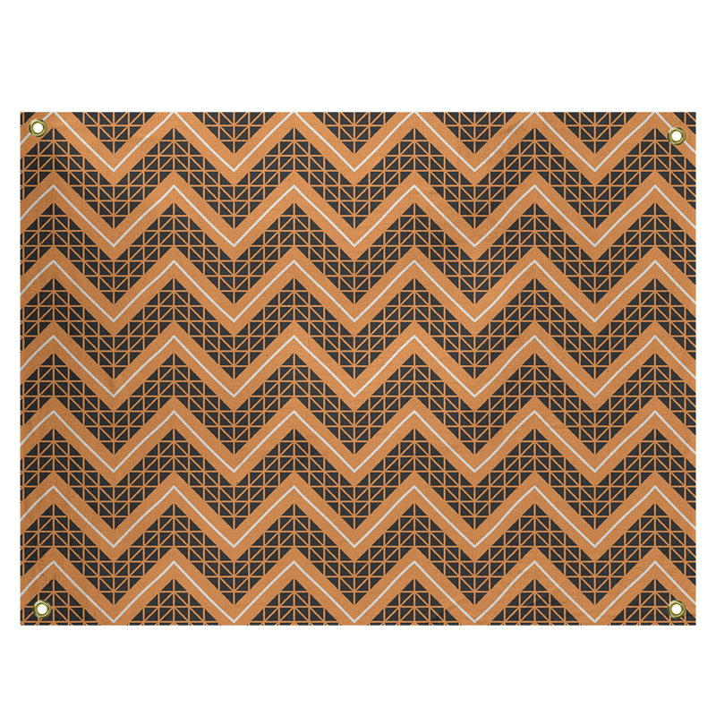 Tapisserie Stephenie, H 59 po x l 80 po, Orange / Noir