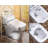 WATERMONY 1.58 Gallons GPF Elongated Close Coupled Toilets (Seat Included)