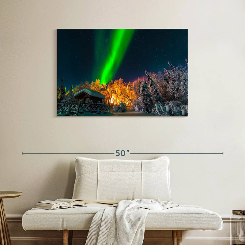 Alvord Wintry Lapland Northern Lights, H 26 po x l 39 po