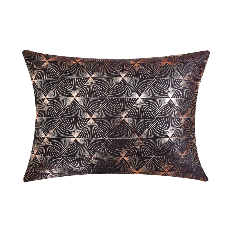 Jeté en velours Tieme, Housse de coussin seulement - sans insert, Noir