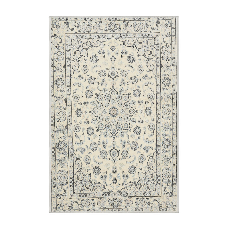 Tapis traditionnel gris / beige Decklan, Rectangle 2 pi x 3 pi