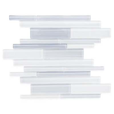 Carreau de mosaïque murale en verre brique Rebel 14,63 po x 12,13 po