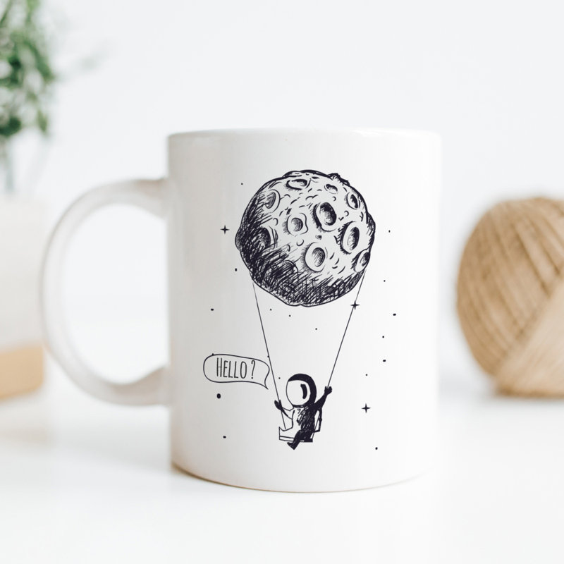 Porcelain Coffee Mug, Yes