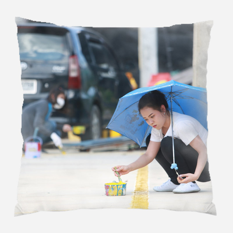 Coussin Marte, Micro suède, Intérieur