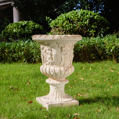 Garden Urn, Antique White, 27'' H