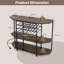 Ajayi Floor Wine Bottle & Glass Rack-1812692659