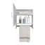 Armoire à pharmacie à miroir H 19,7 po x l 17,7 po avec porte-serviettes blanc, une porte avec deux tablettes intérieures pour la salle de bain et la cuisine