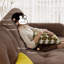 Causeuse à coussin 100% polyester Coffee