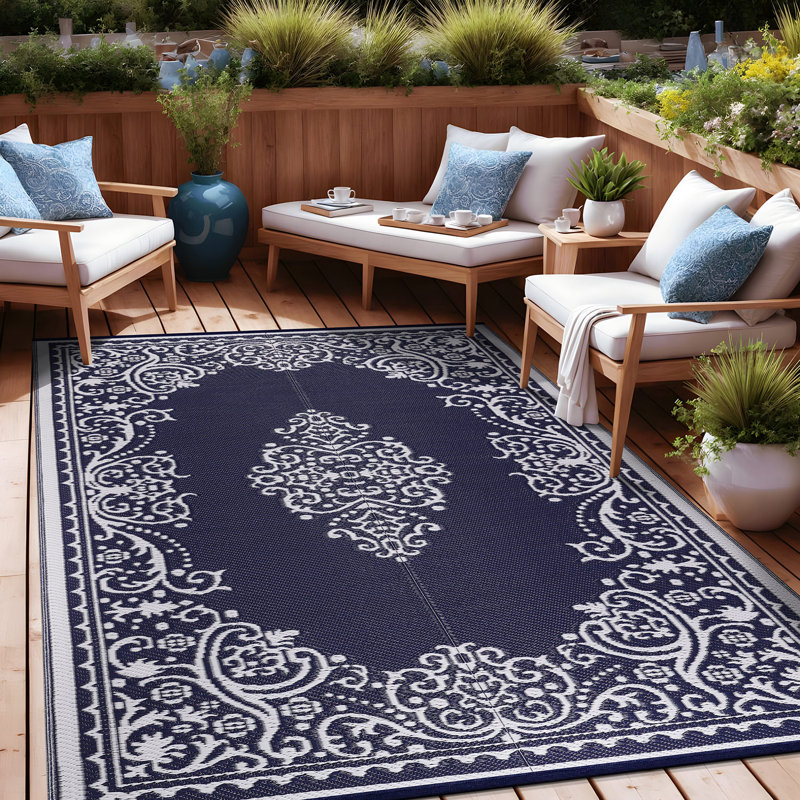 Tapis intérieur / extérieur en polypropylène Aldo, Rectangle 5 pi 9 po x 8 pi 9 po