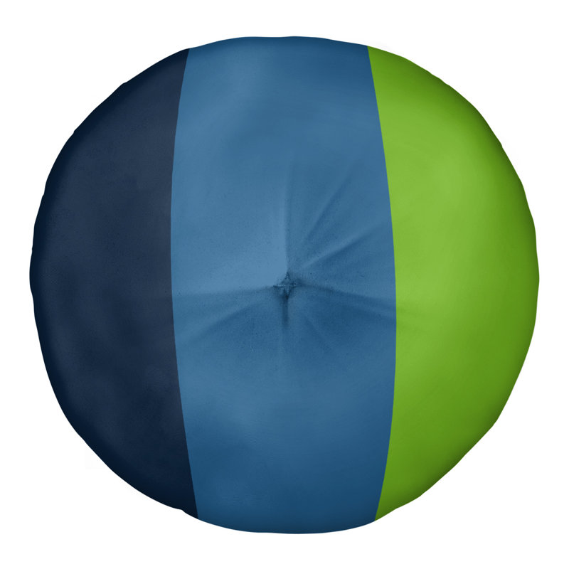Reversible Throw Pillow, Navy/Blue/Green, 30"H x 30"W