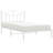 vidaXL Bed Frame White Powder-Coated Steel Twin Bed Frame Rectangular
