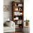 Tall Adjustable Open Wood Bookcase with Sturdy Metal Legs