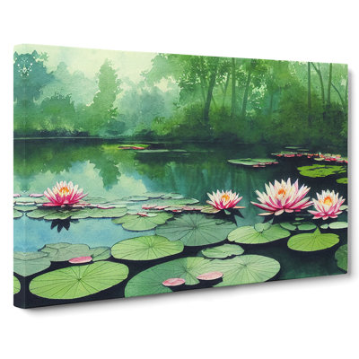Lily Pond Watercolour Vol.3 - Wrapped Canvas