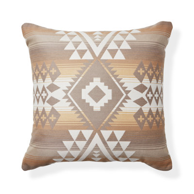 Puff Geometric Outdoor Reversible Throw Pillow