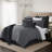 Langley Graphite Comforter & 2 Shams Set California King-120883182