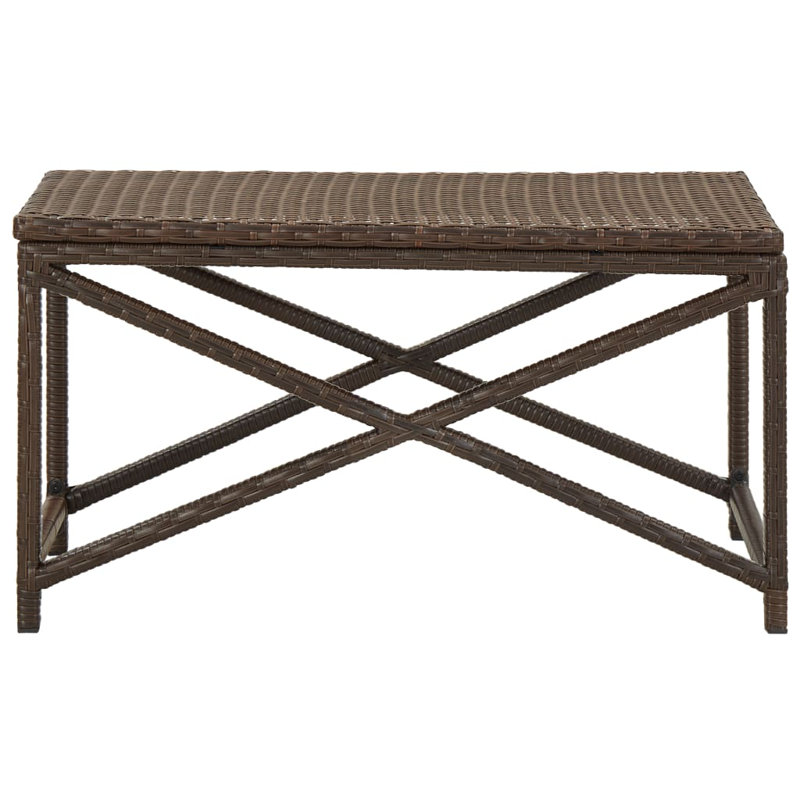 Banc de jardin en acier Rawald, Brun pâle, 16.9" H x 31.5" W x 15.7" D