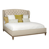 Emma King Tufted Upholstered Low Profile Panel Bed