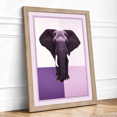 Dignified Elephant Minimalist - Framed Print
