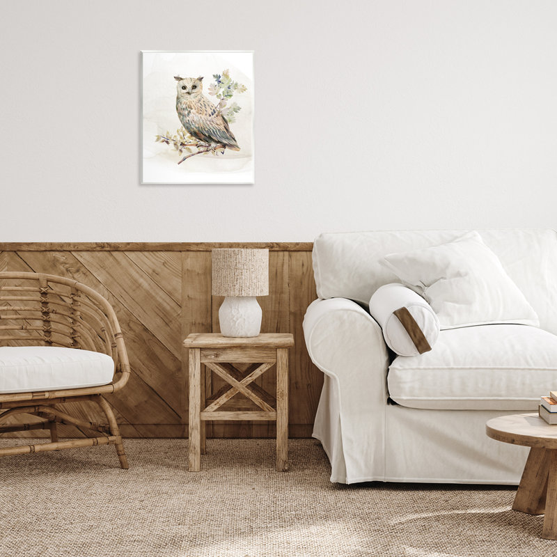 Plaque murale forêt hibou avec feuillage, design par CAD Designs