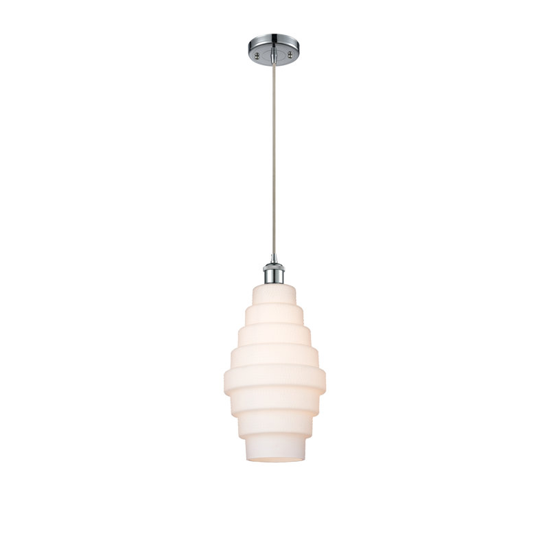 Luminaire suspendu cylindrique à 1 lumière Dahani, Brun