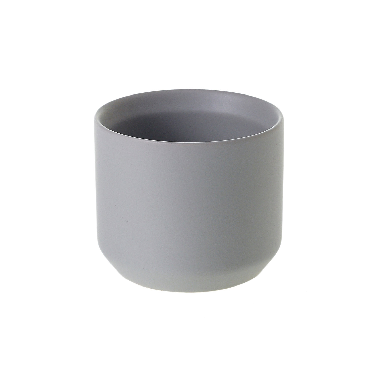 Parsons Ceramic Pot Planter, Gray, 2" H x 2.5" W x 2.5" D